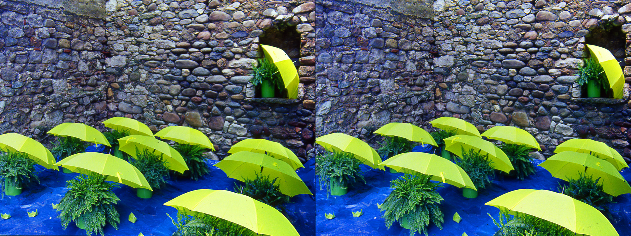 Exposition florale à Gérone (les Parapluies)