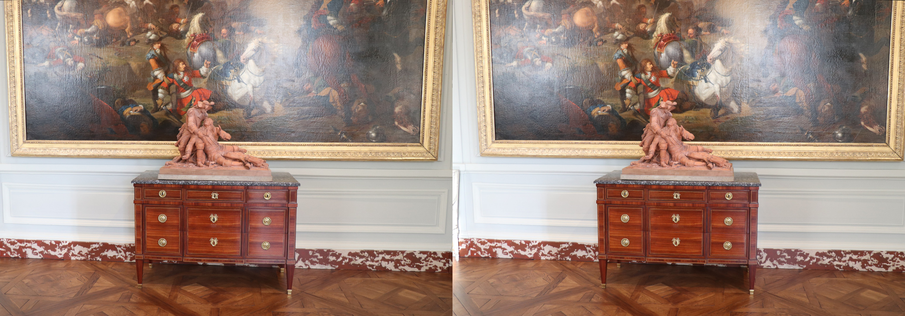 Le grand Condé à la bataille de Senef, tableau et terre cuite éponyme