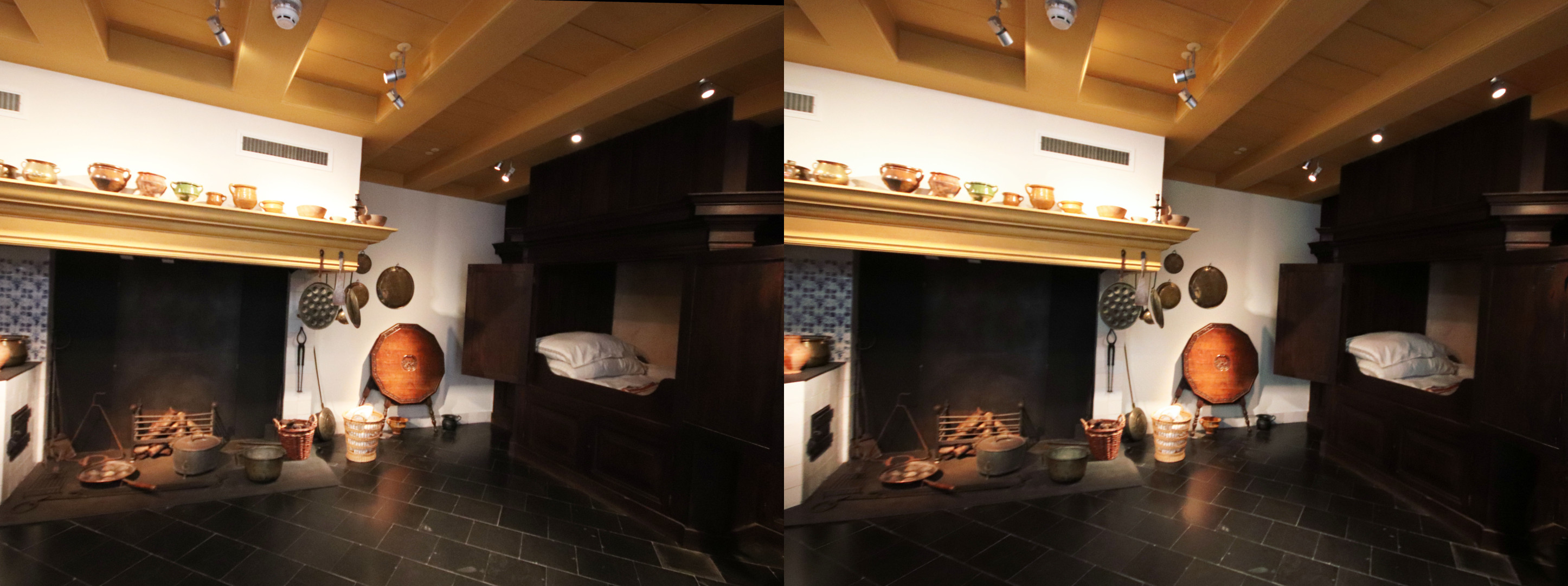 Le lit de la cuisinière, pour dormir assis