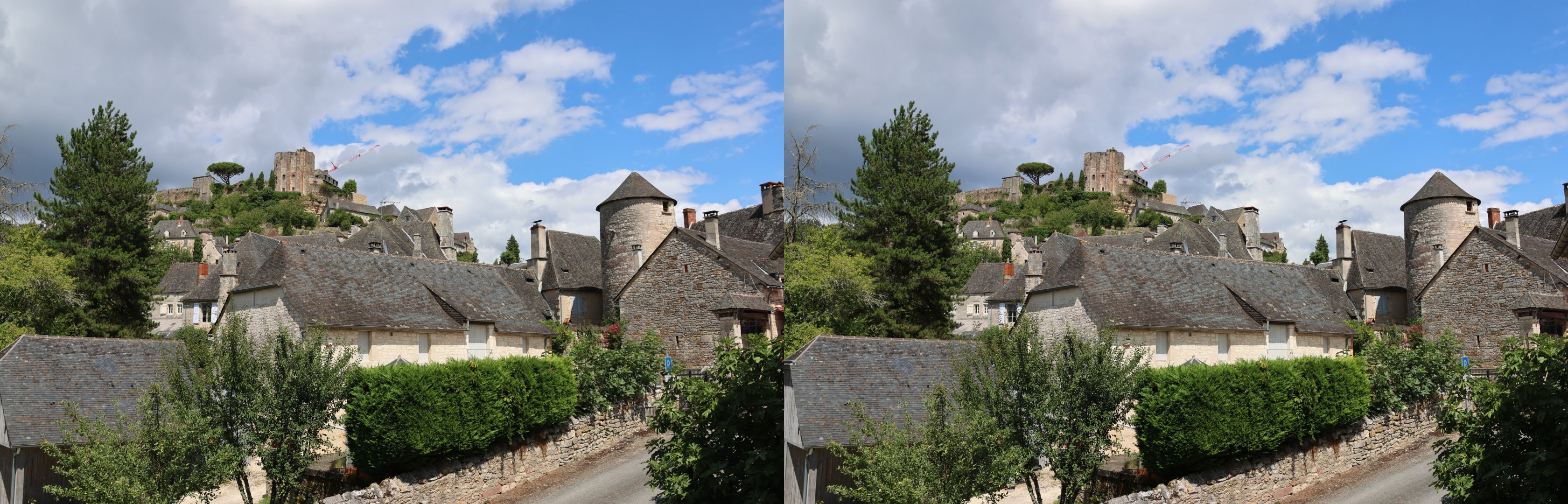château vu du village