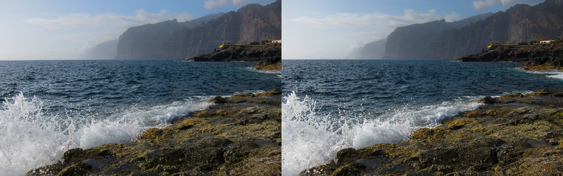 Espagne, Canaries - Tenerife - Acantilados de Los Gigantes, les falaises basaltiques des géants à Puerto de Santiago.