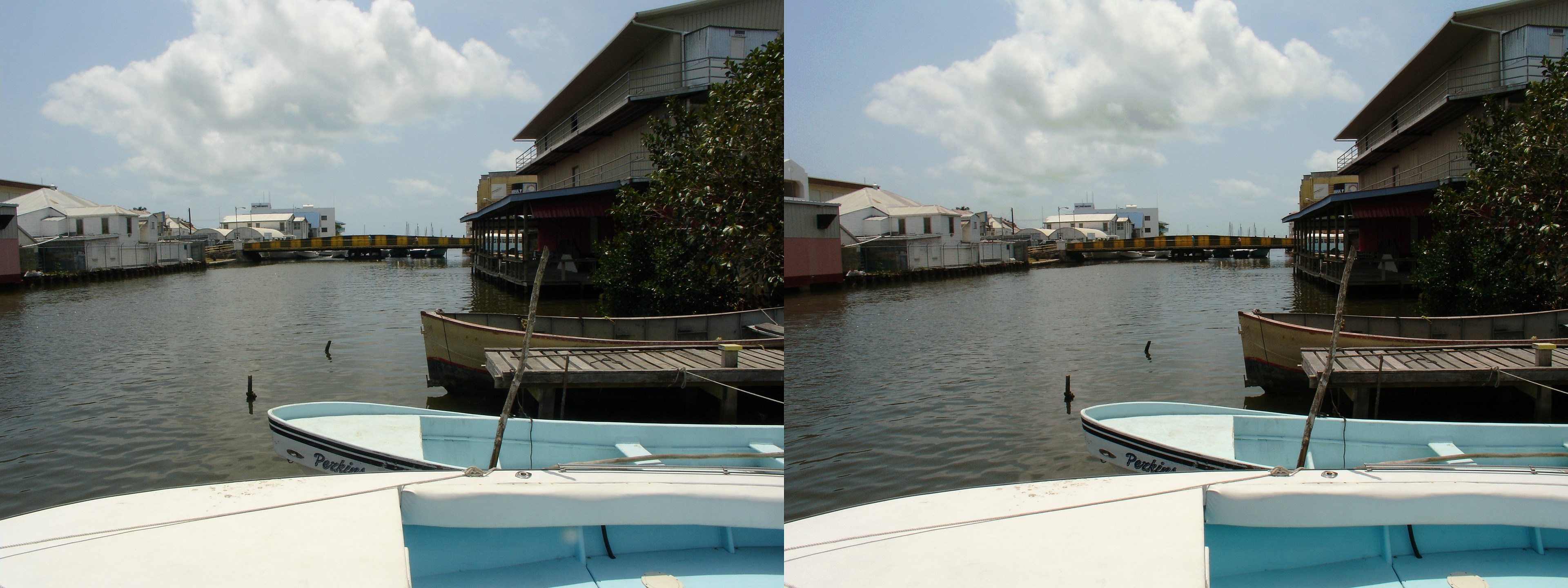 La Haulover Creek depuis le ponton de l'hôtel Belcove