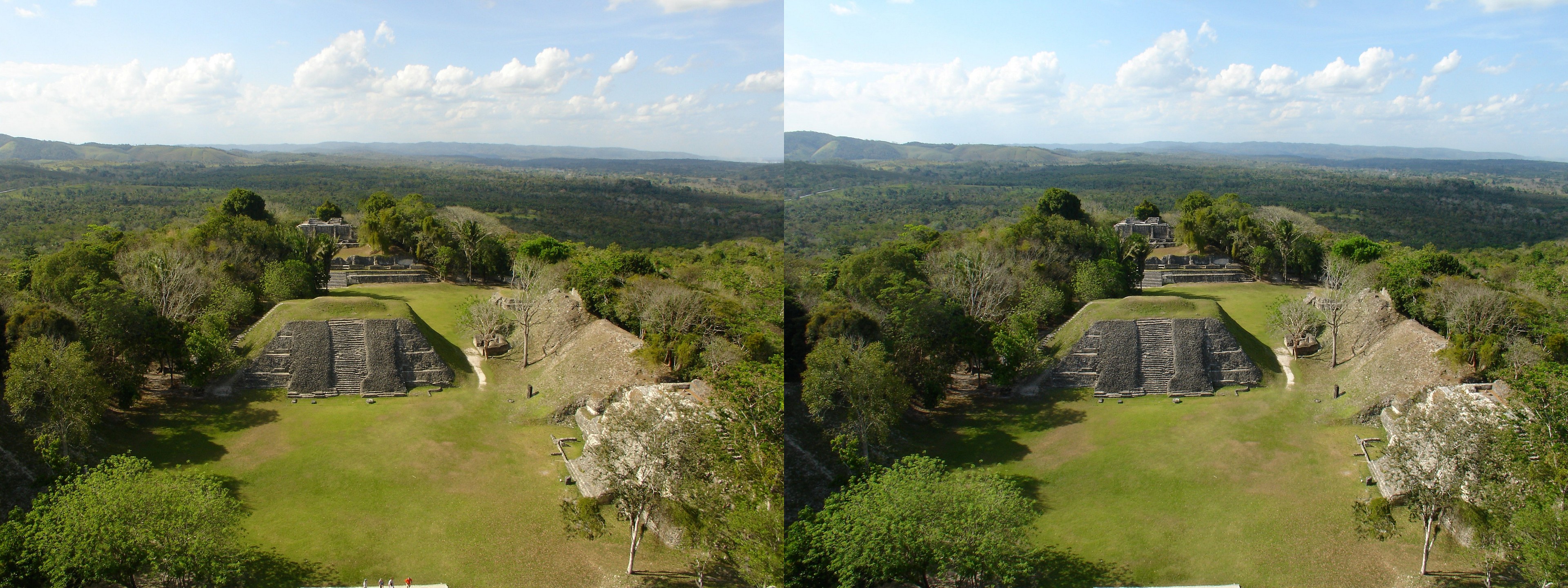 Site archéologique maya de Xunantunich, du sur le site depuis le temple El Castillo