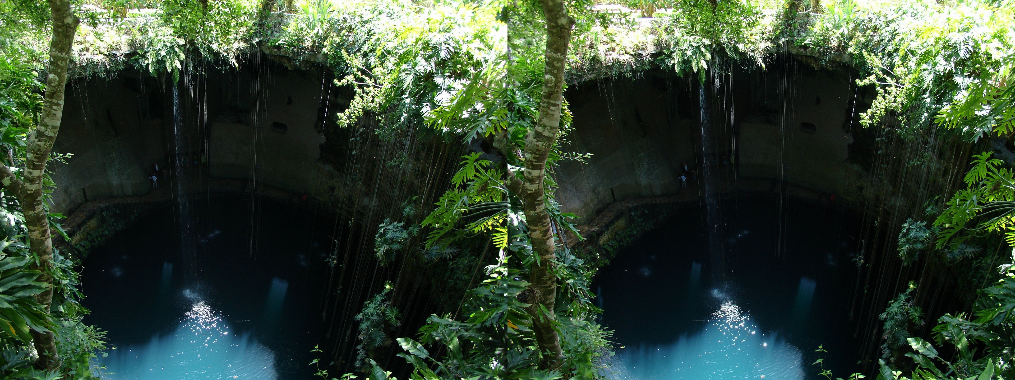 Vue plongeante sur la cenote