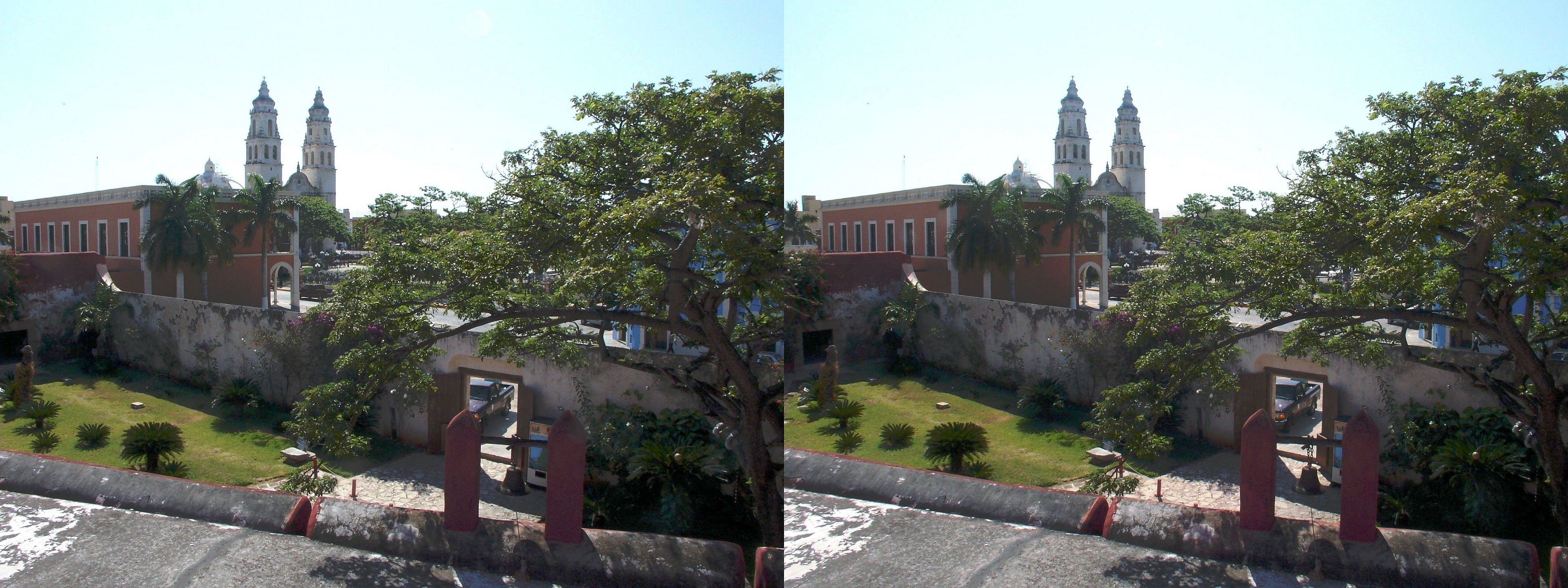 Vue sur la vieille ville depuis la Soledad, Musée de l'Architecture Maya