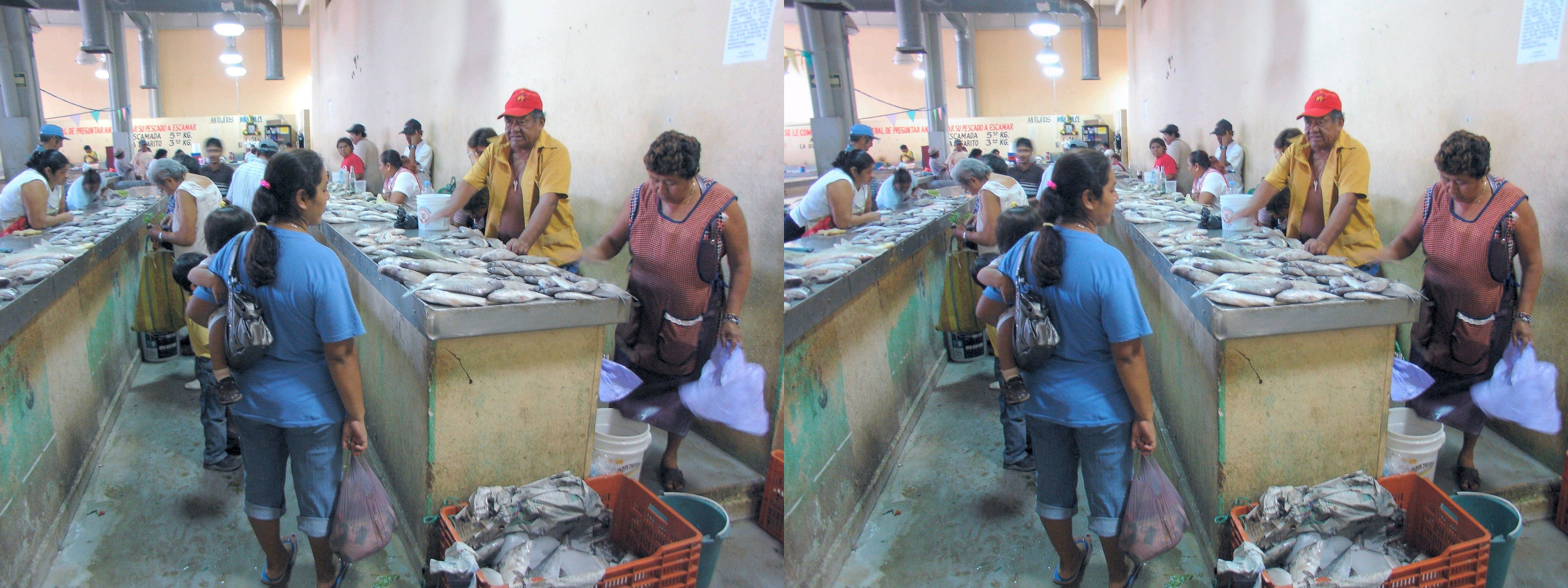 Campeche est à côté de la mer, il y a beaucoup de poissons au marché.