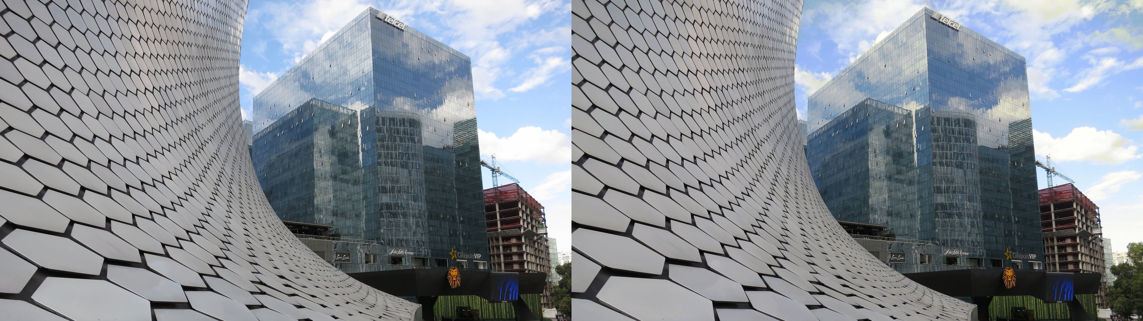 Museo Soumaya, détail de la façade