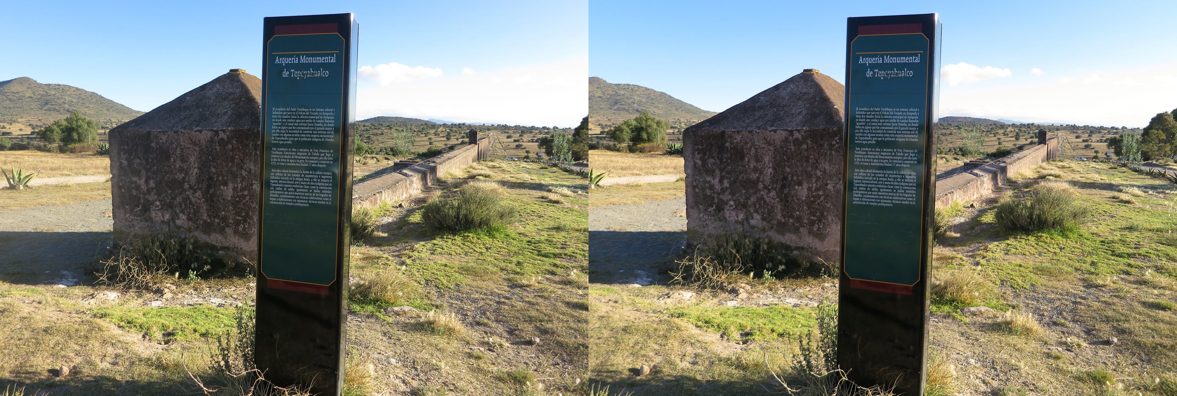 Panneau à l'entrée du site