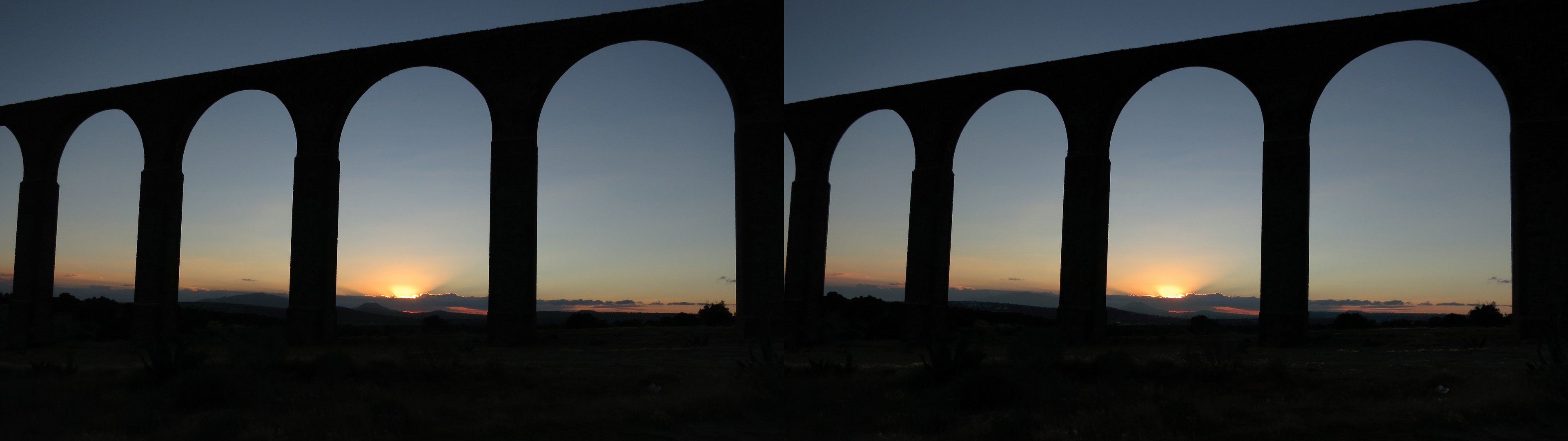 Coucher de soleil sur l'aqueduc