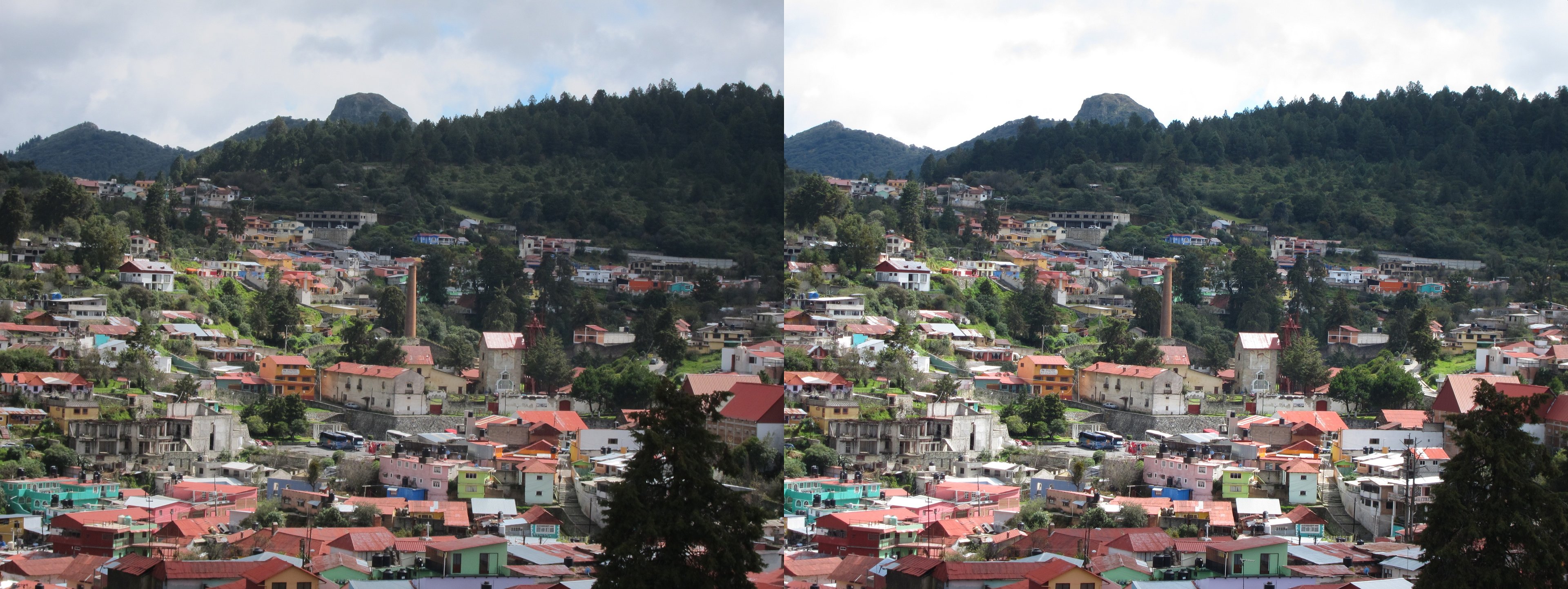 Vue sur la ville et les anciennes mines