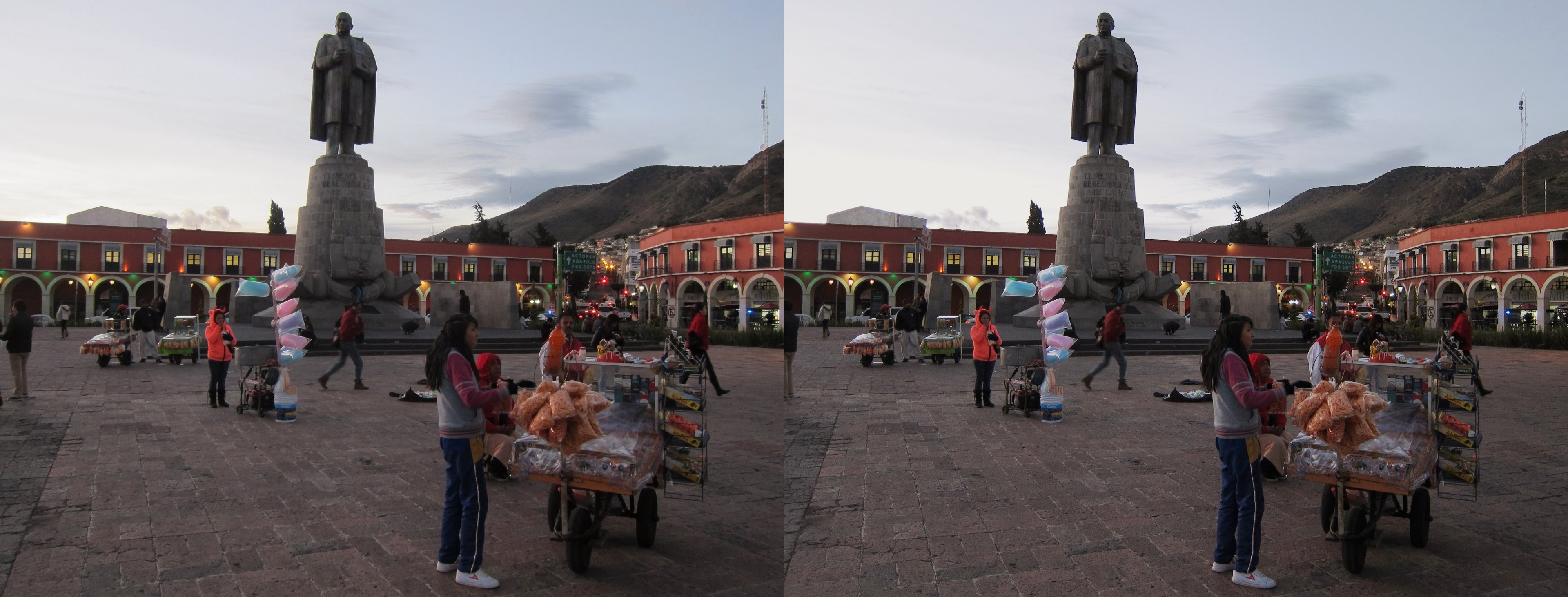 Vendeurs ambulants sur la Plaza Juárez