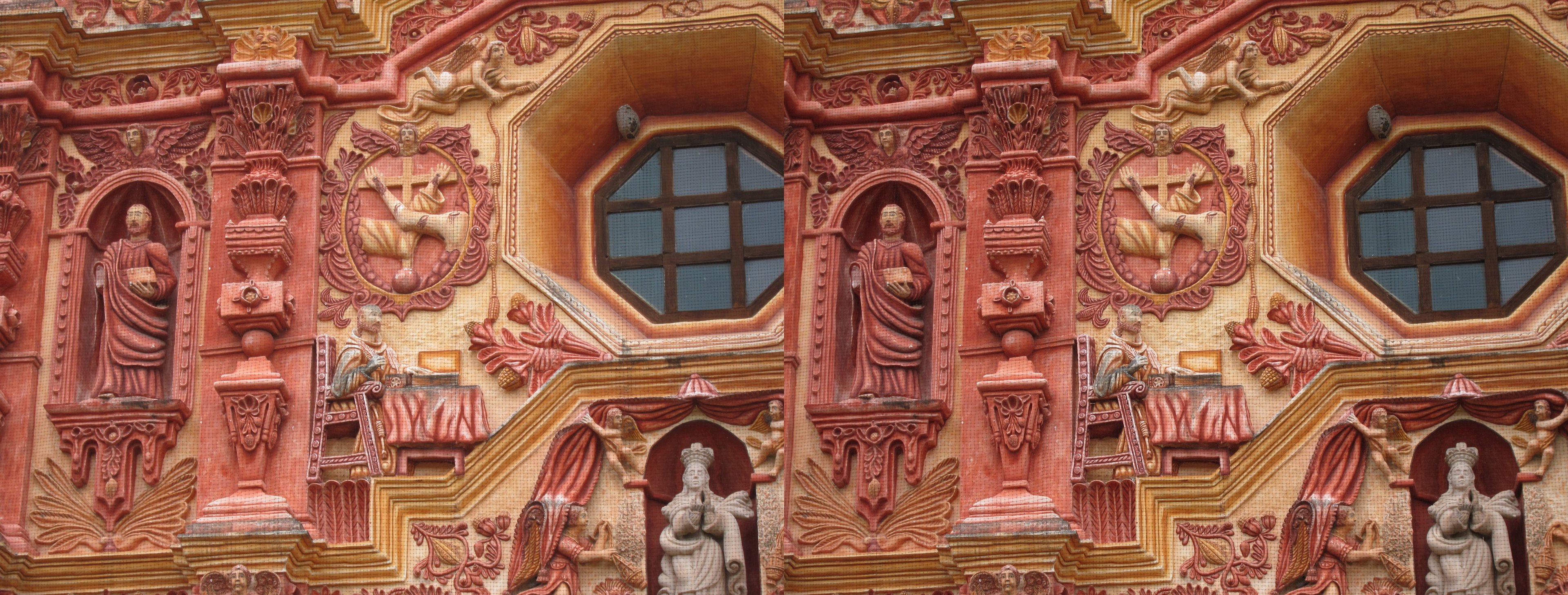 Misión de Santa María de la Purísima Concepción del Agua de Landa, détails de la façade