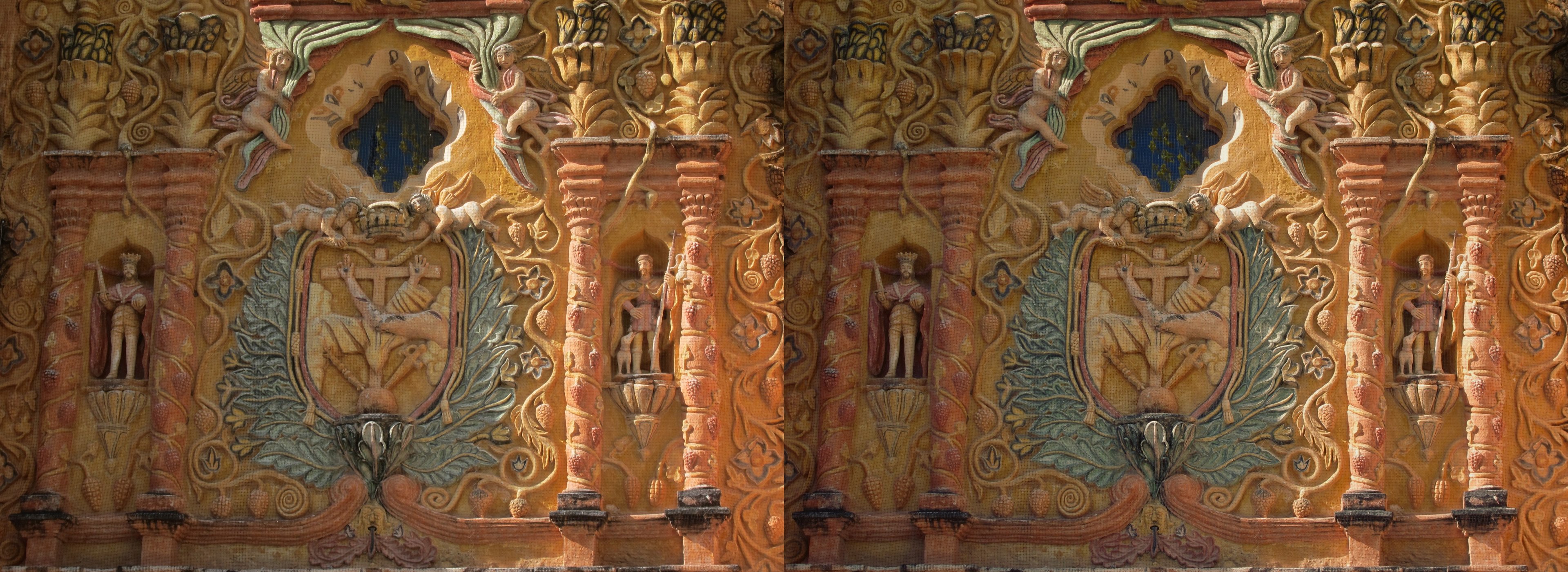 Misión de San Miguel Concá, détails de la façade
