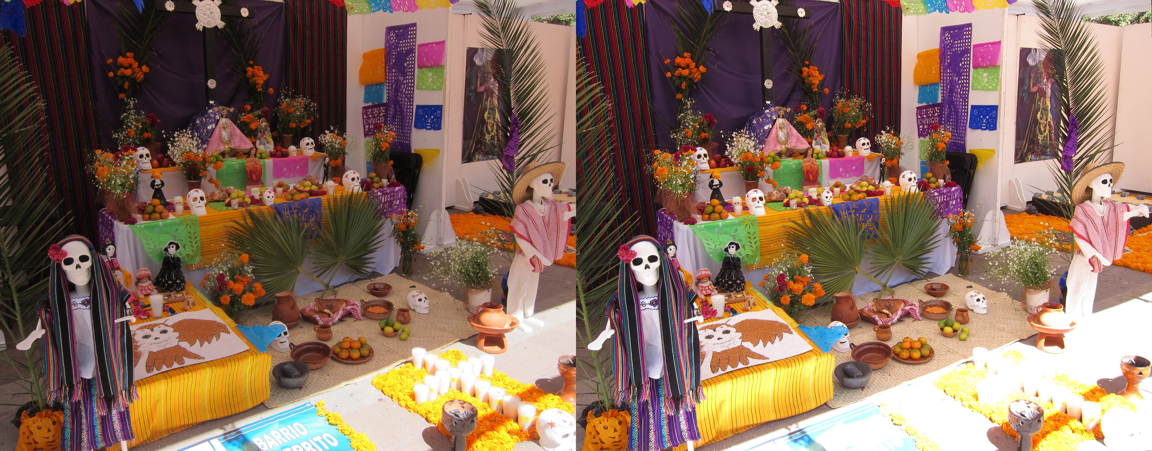 Autels de la fête des morts place de la Constitución