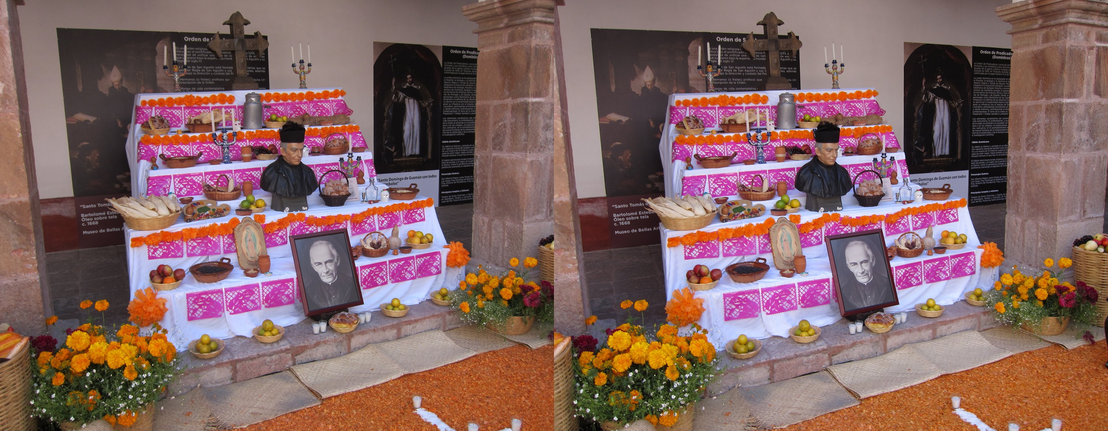 Autel de la fête des mort à l'église Santa Clara