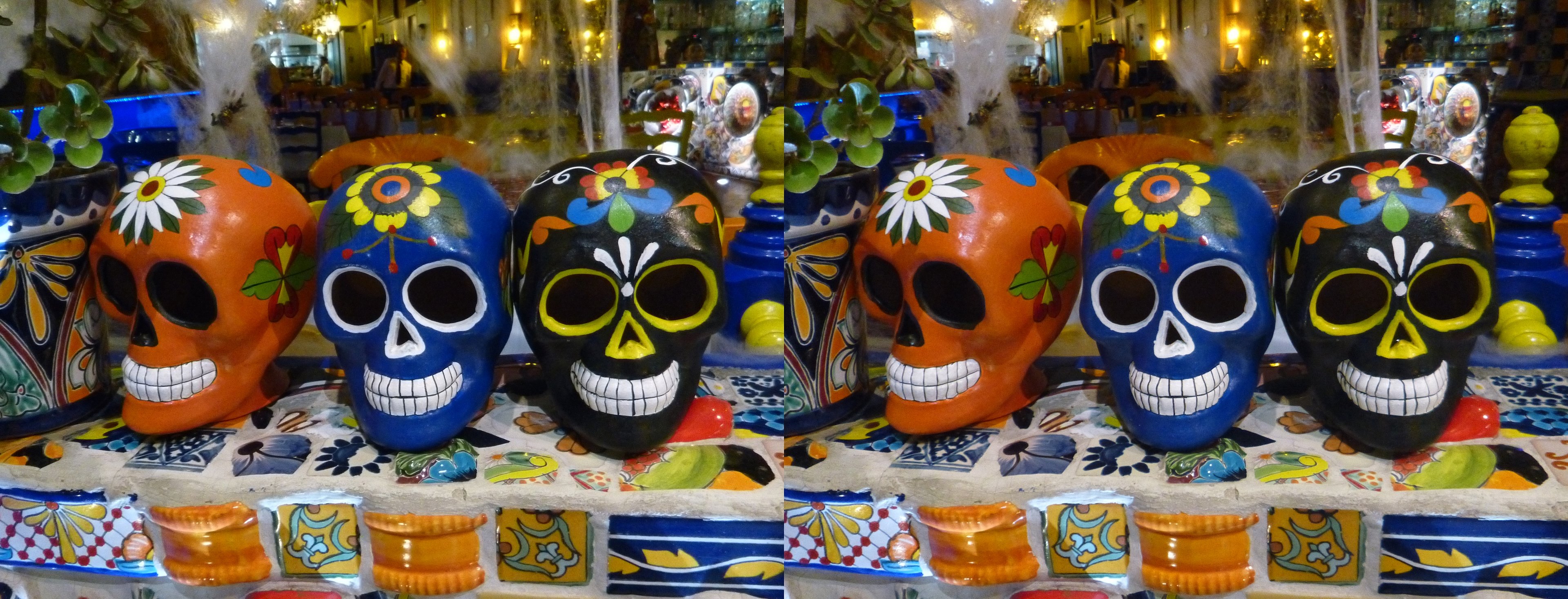 Décoration de la fête des morts, rue piétone 5 de Mayo
