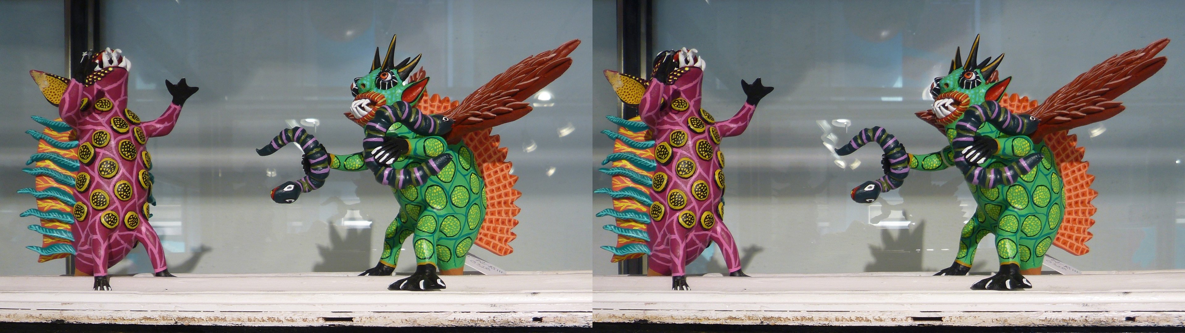 Musée La Esquina del Juguete popular Mexicano, deux alebrijes