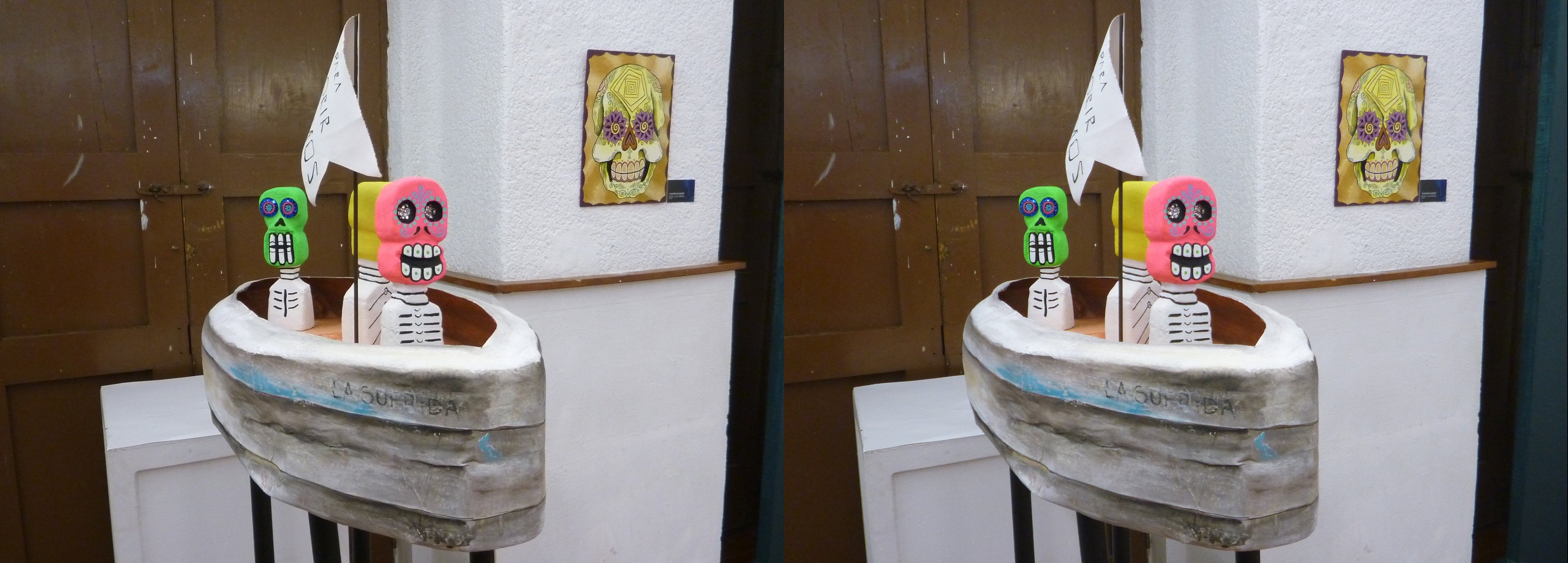 Museo de la Independencia, petits squelettes dans une barque