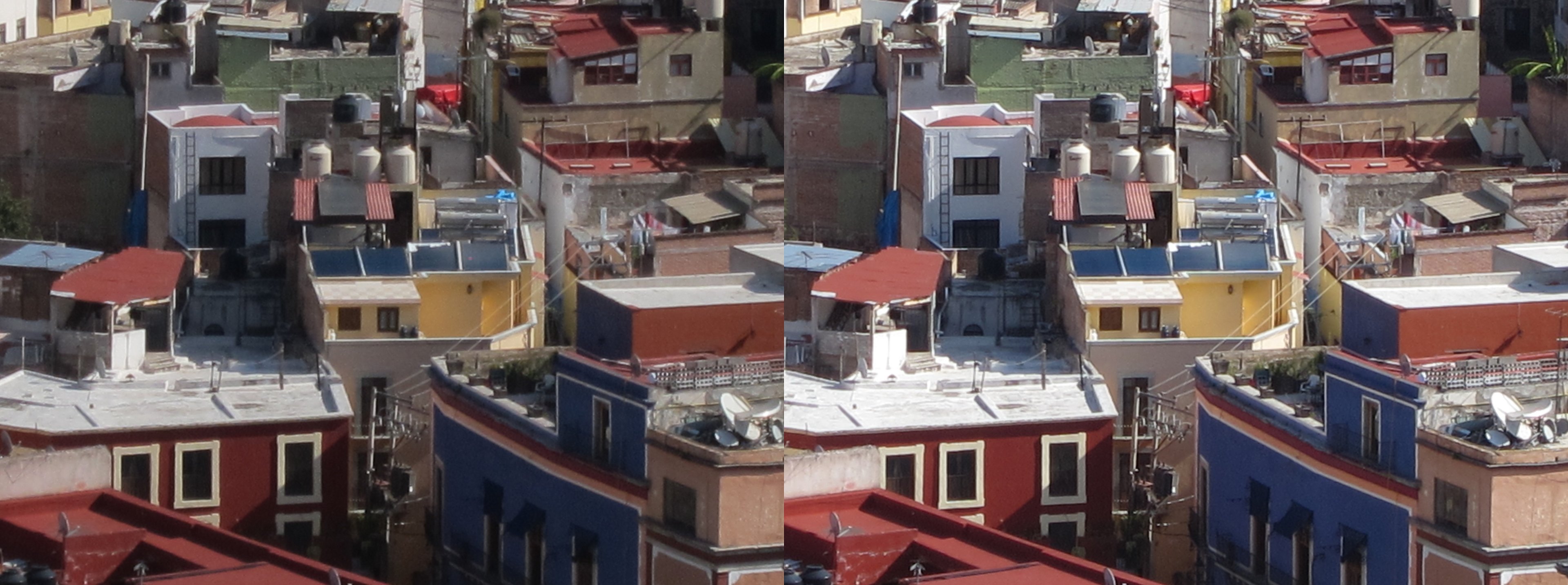 Vue sur la chambre d'hôtel sur les toits