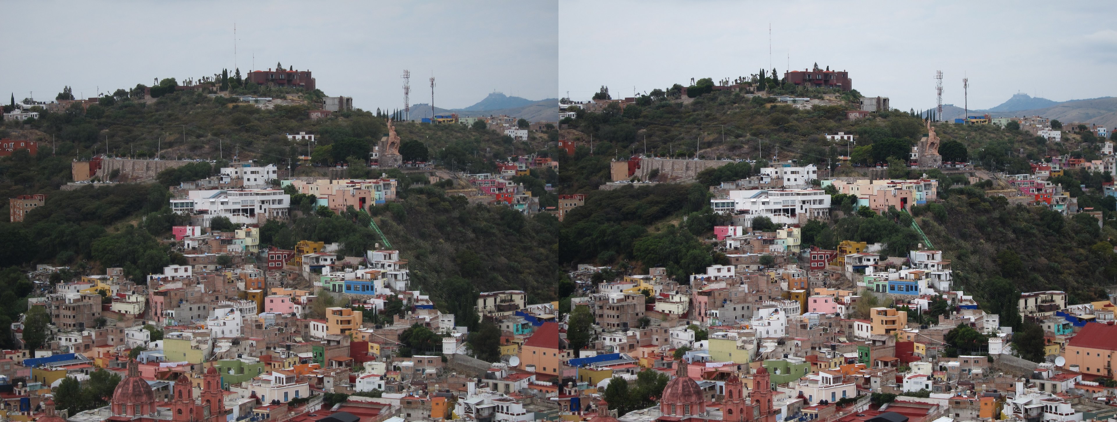 Vue sur la ville depuis la route Panorámica