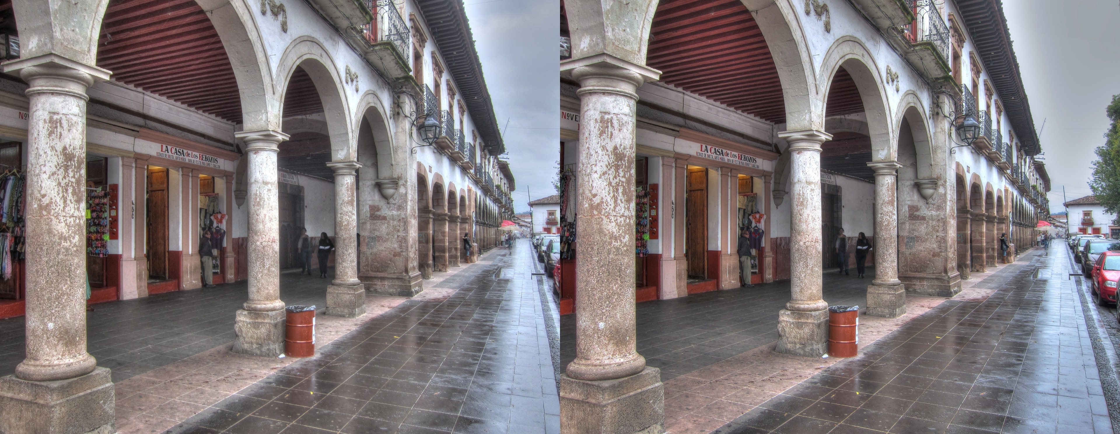 Les arcades de la plaza Vasco de Quiroga