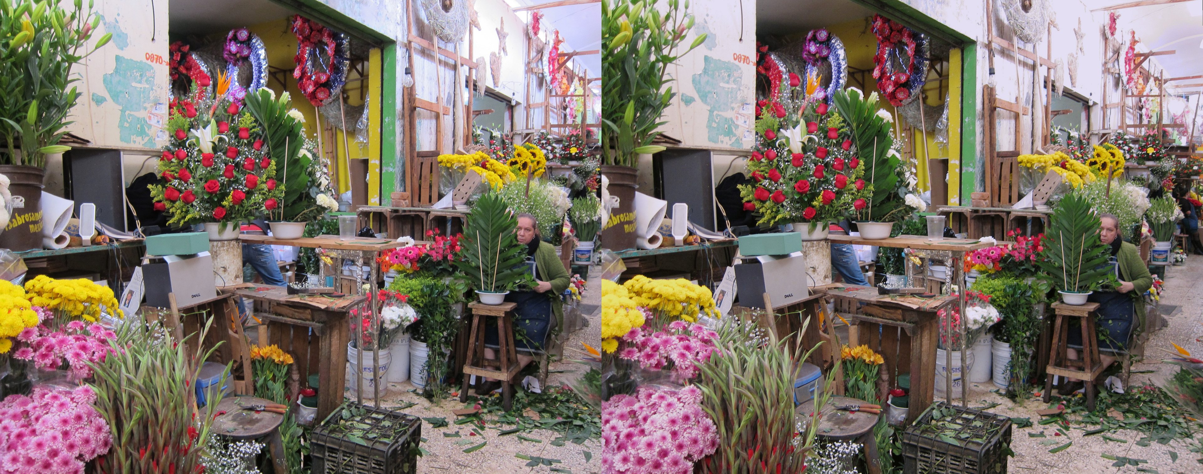 Fleuriste au Mercado Melchor Ocampo