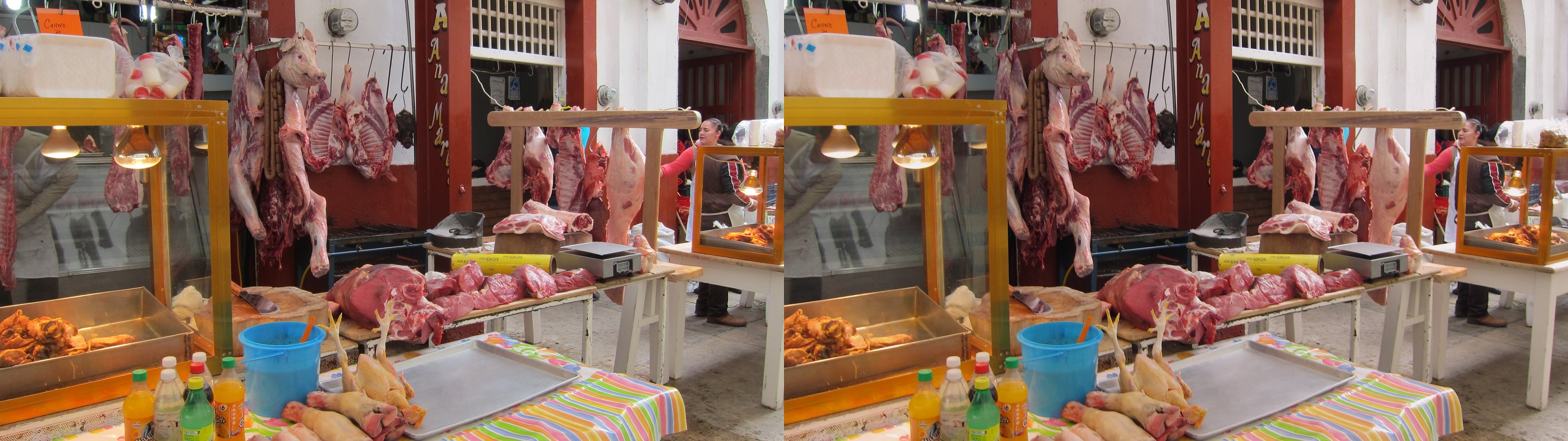 Boucher au marché Miguel Hidalgo
