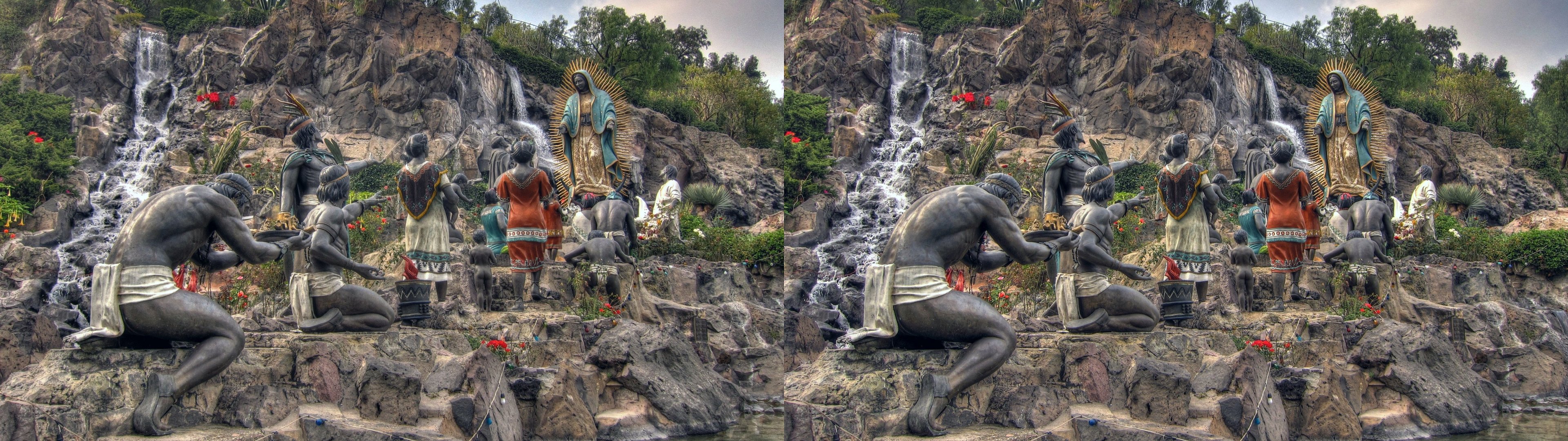Cerro Tepeyac, reconstitution de l'apparition de la Vierge