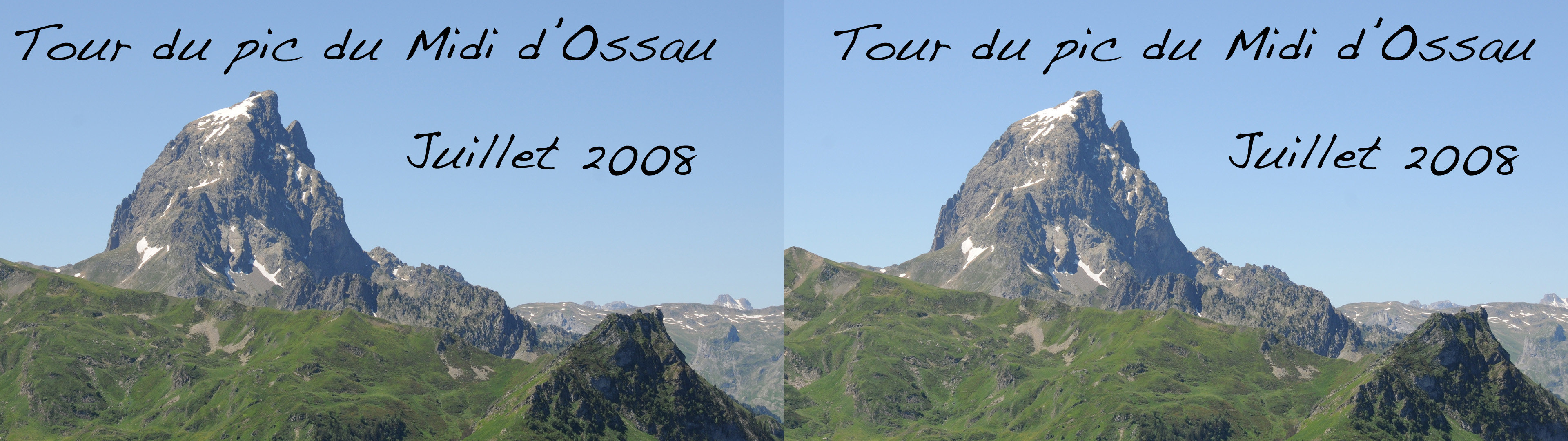 Pic du Midi d'Ossau depuis la gare de départ du train d'Arttouste