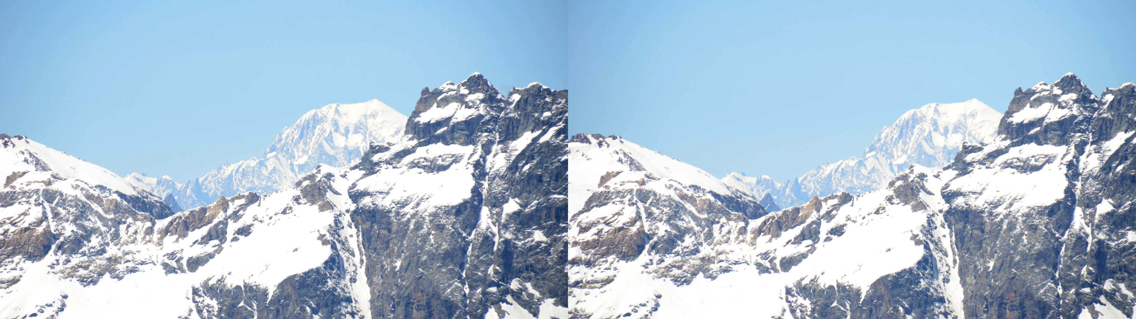 En arrière plan, le Mont-Blanc
