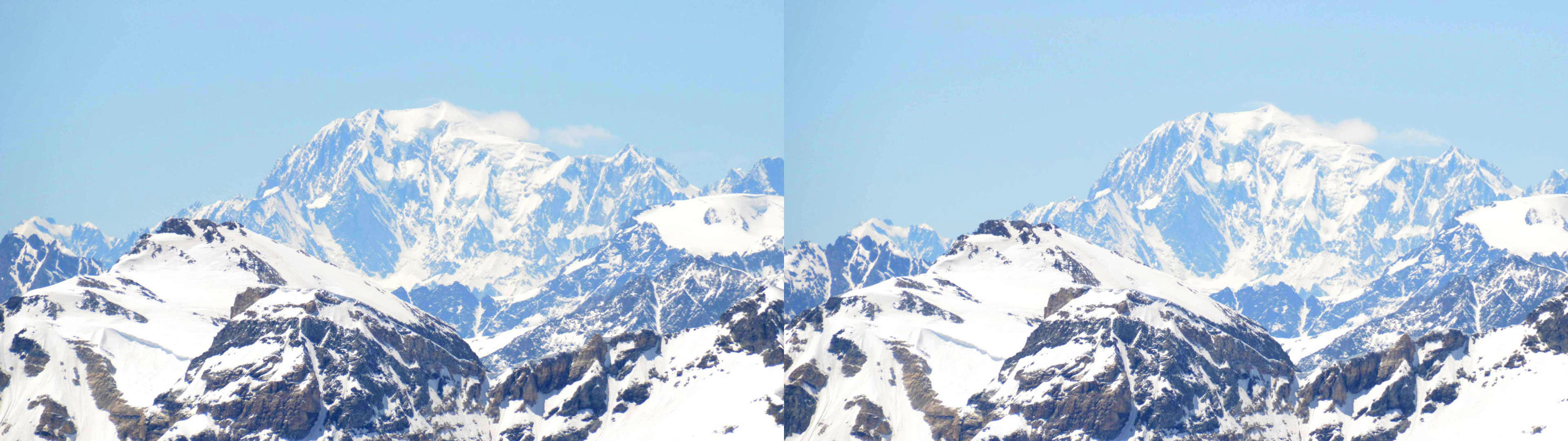 Le Mont-Blanc, ''l'âne'' commence à se former (mauvais temps à venir)