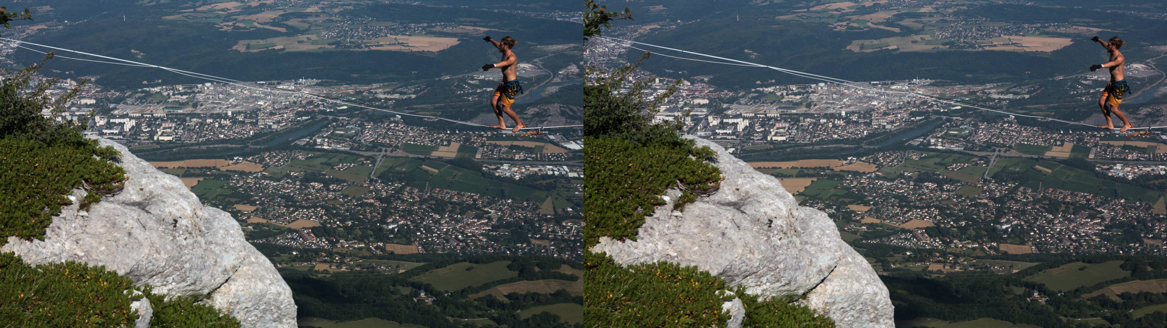 Highline au ''Marmotte Highline Project'' de Lans en Vercors