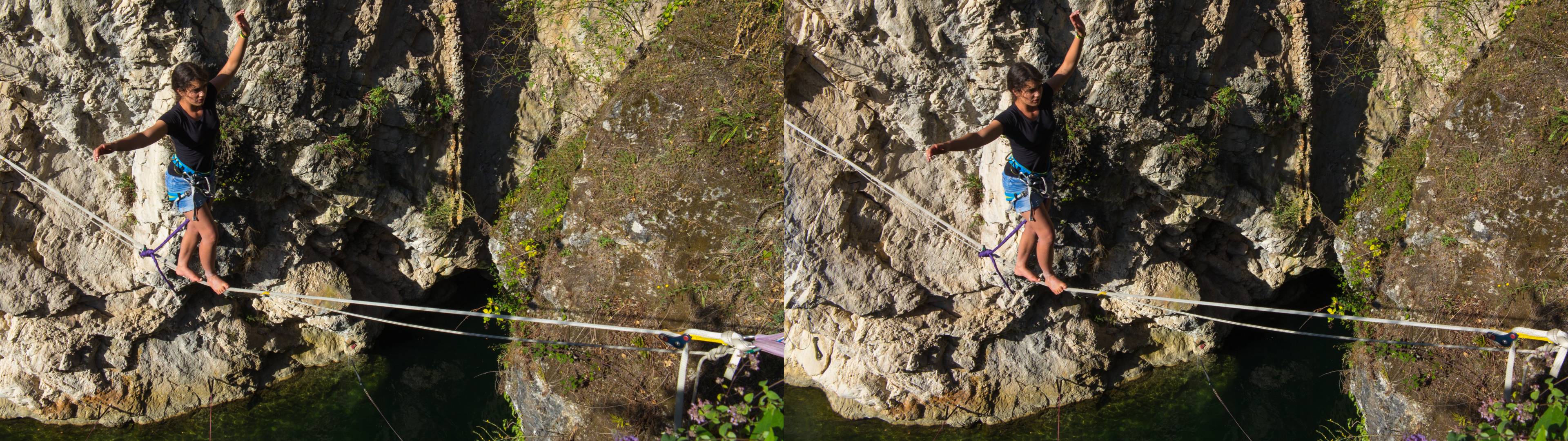 Highline à Pont en Royans avec Caroline Rivier
