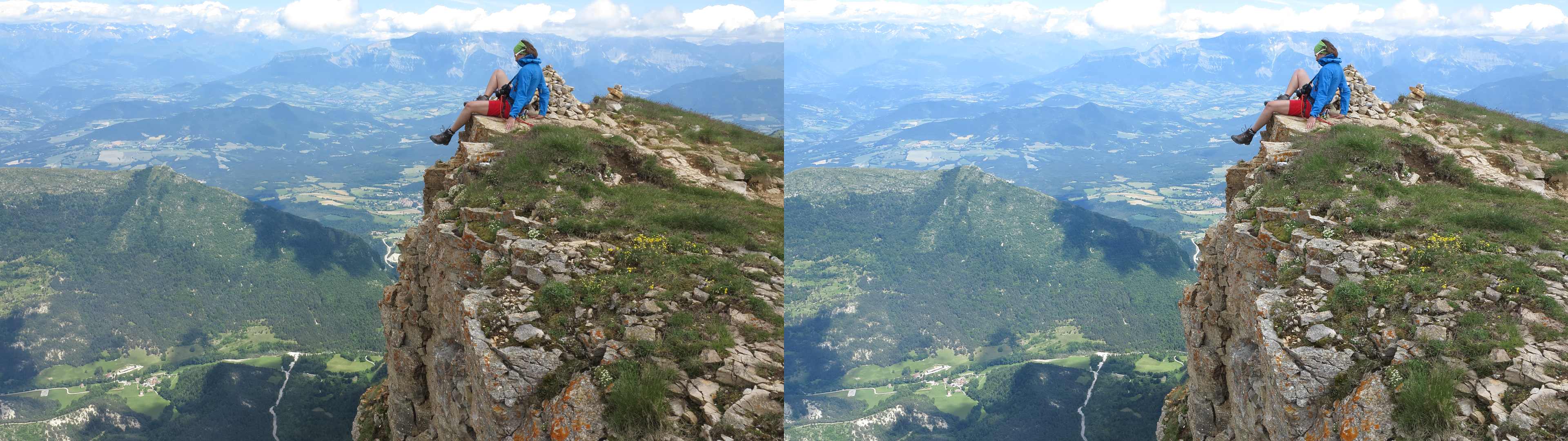 Aurélie Lherminier au sommet du Mont Aiguille (2086m)