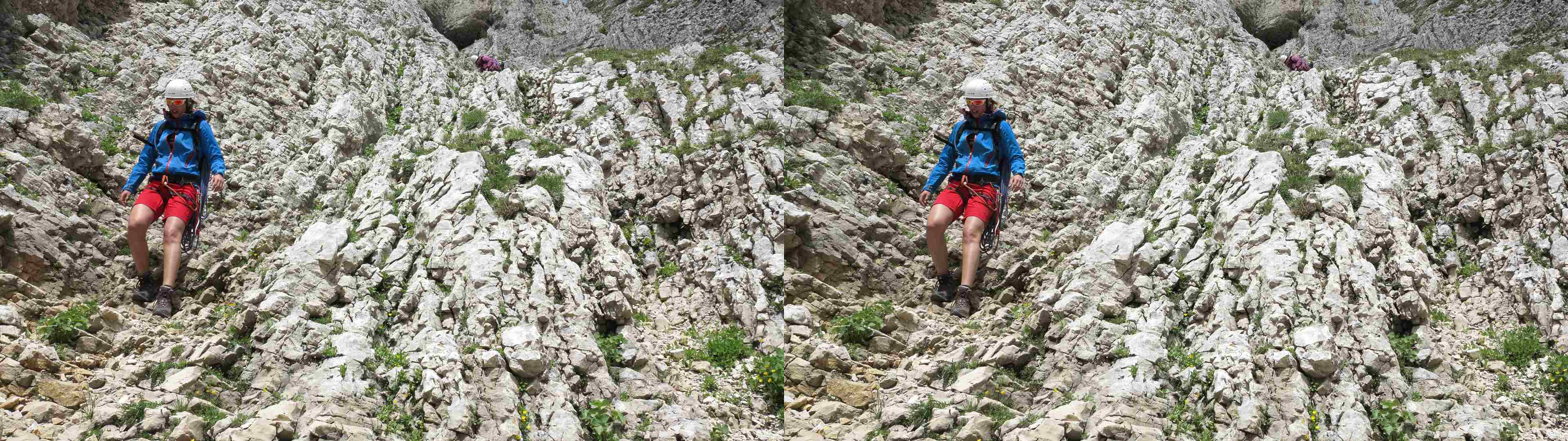 La descente dans les gradins