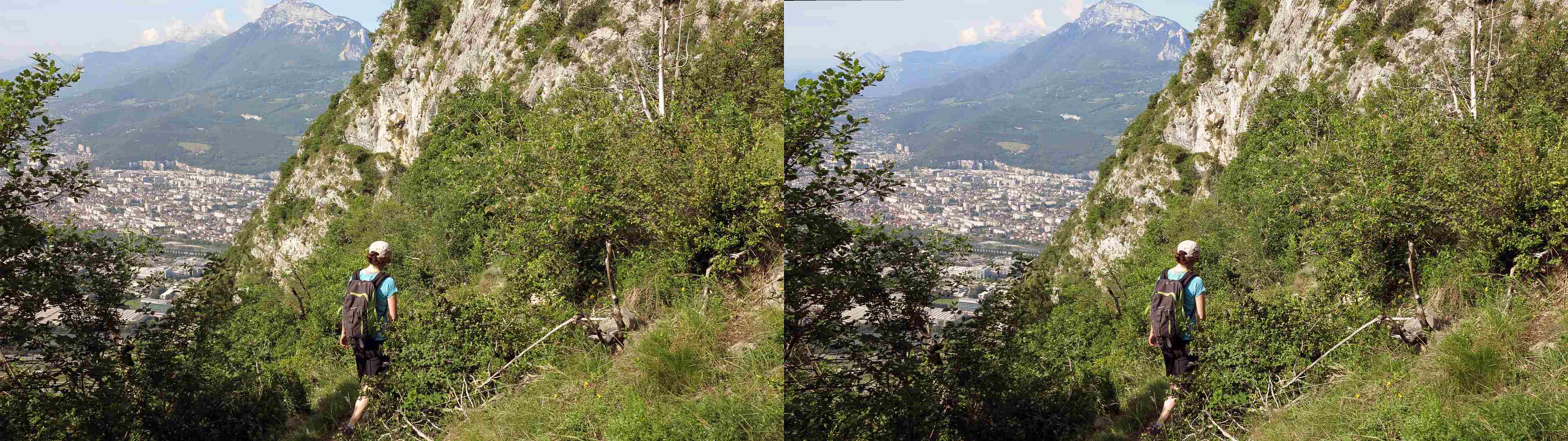 Accès a la falaise en sortant de la forêt