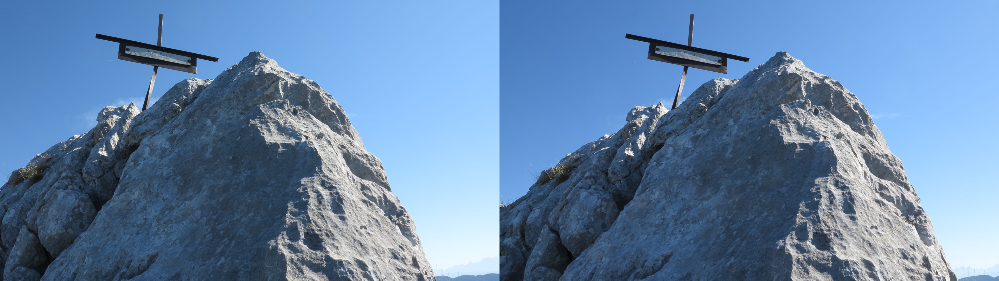 La croix du sommet à 1298m.