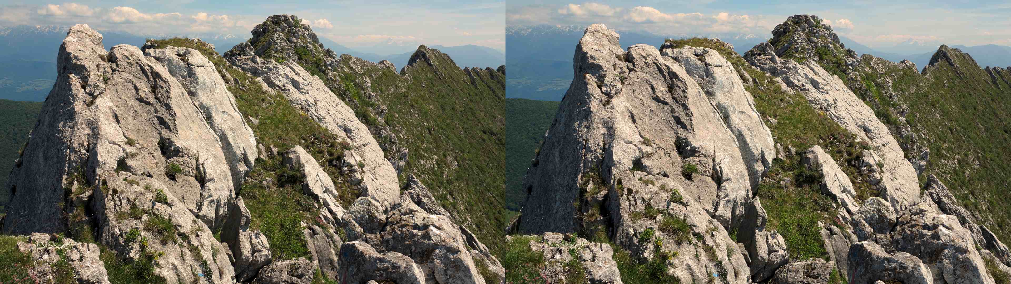Au bout des arêtes : point de vue vers le sud.