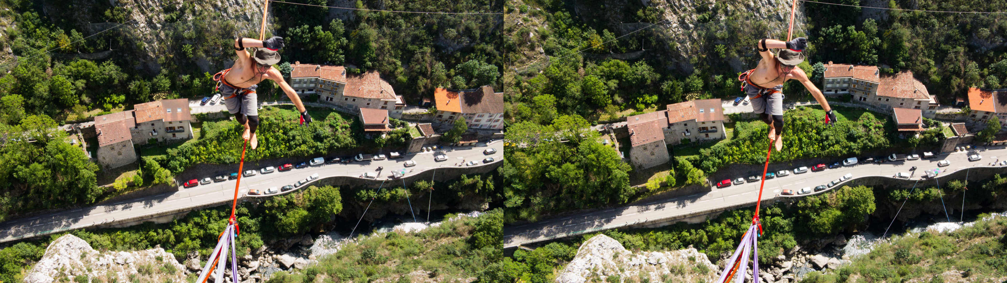 Highline, 200m au dessus de Pont en Royans.