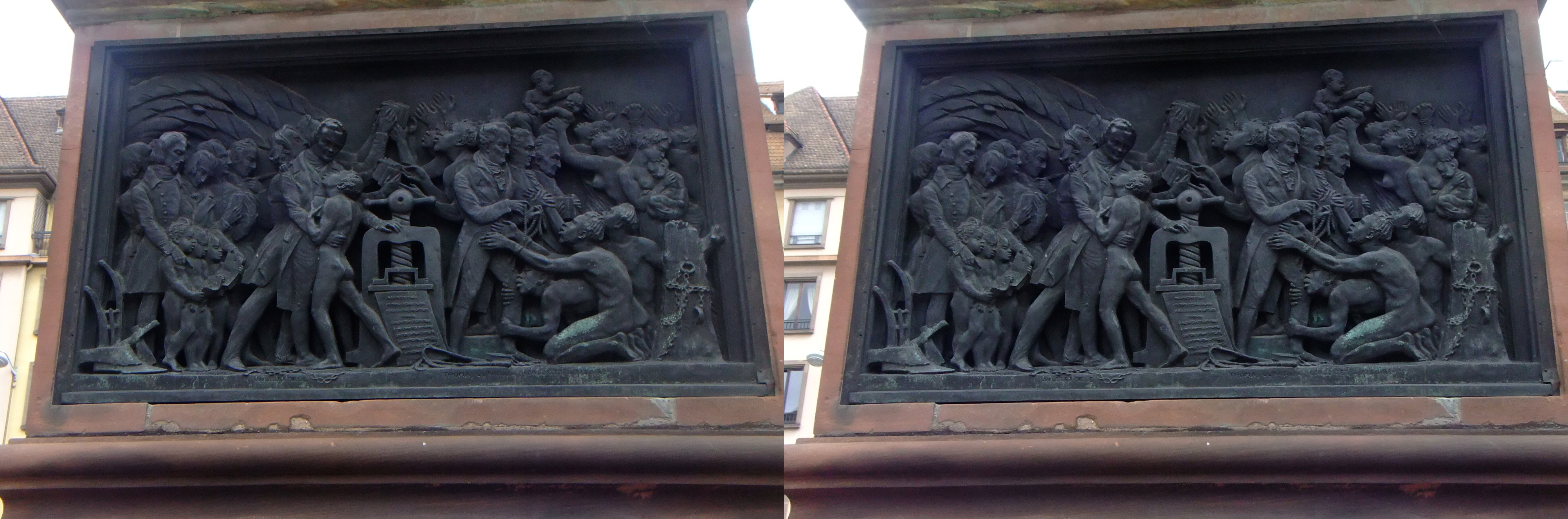 Embase de la statue de Gutenberg