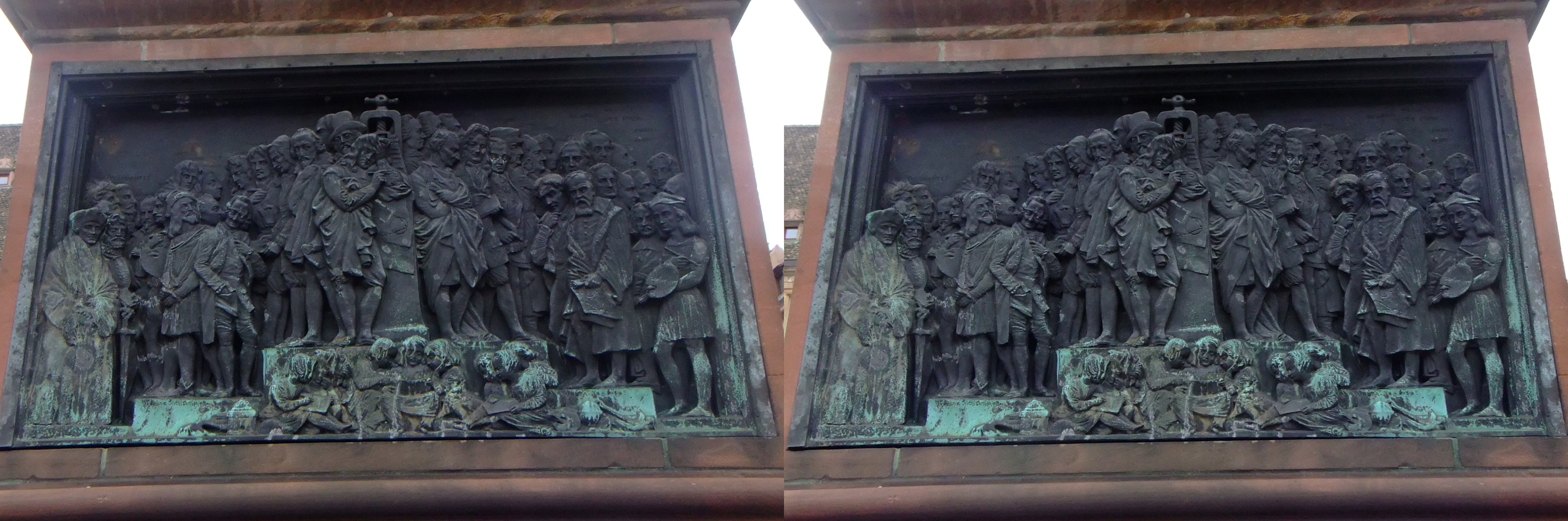 Embase de la statue de Gutenberg