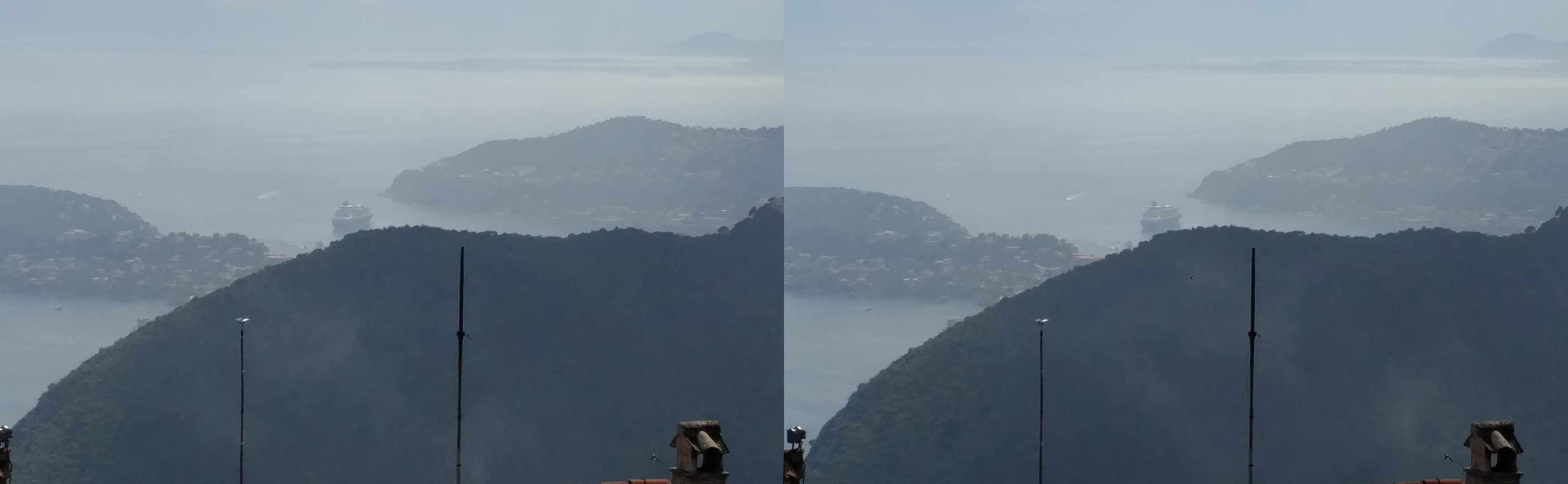 Un grand bâteau dans le Rade de Villefranche