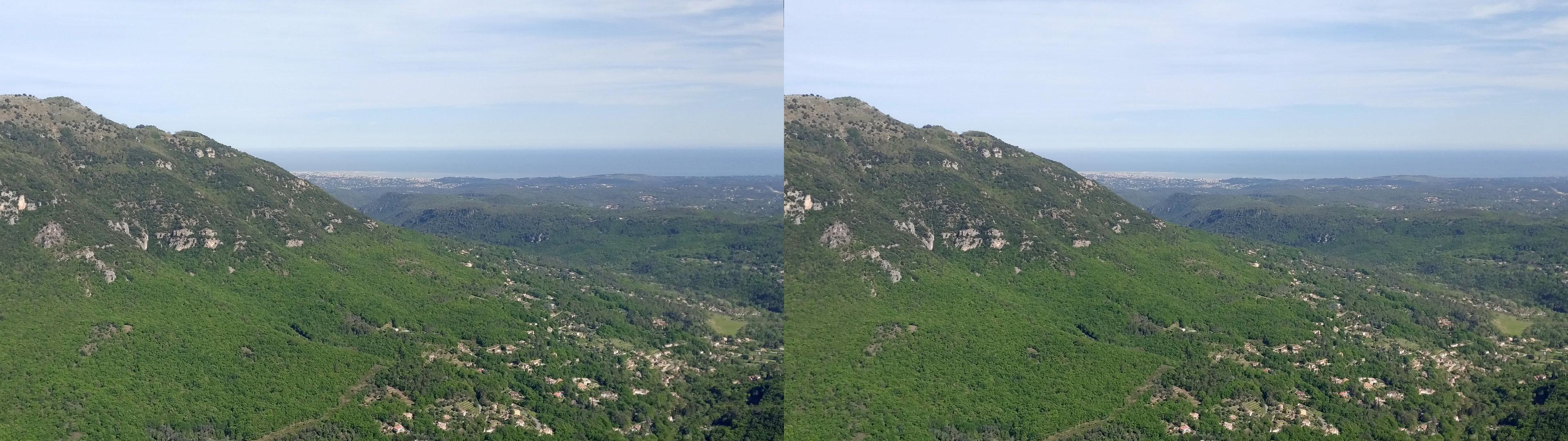 vue en direction de la côte (Villeneuve Loubet/Cagne)