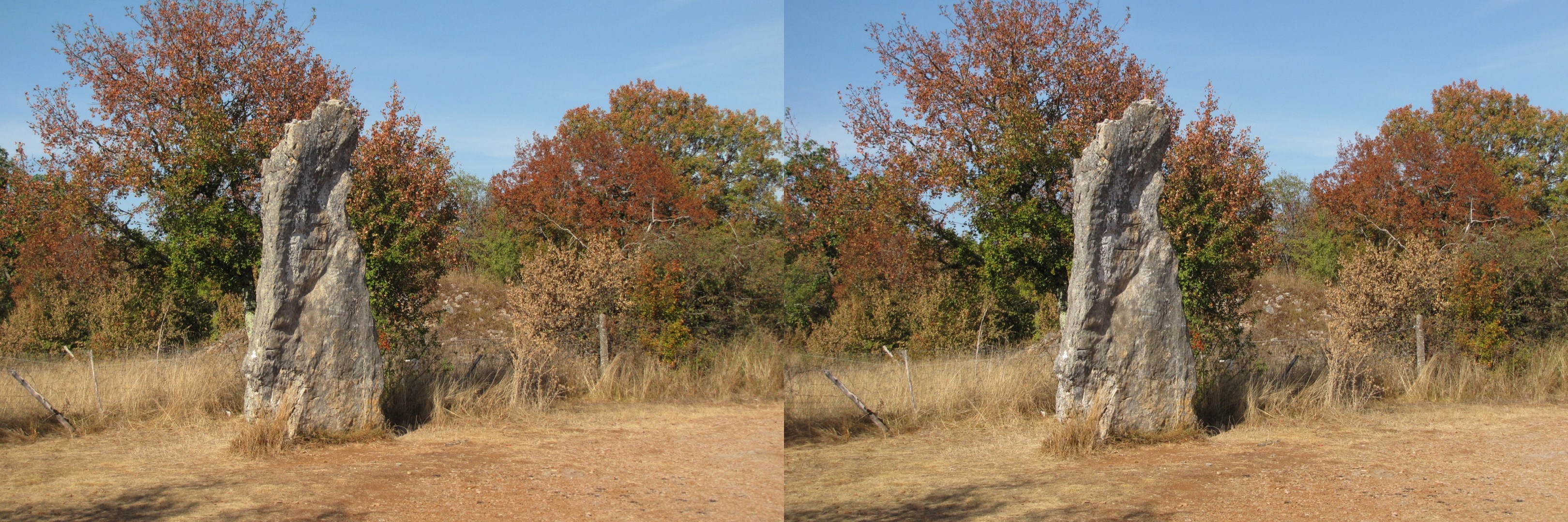 Menhir de Bélinac, Livernon. Lot, 9-2016