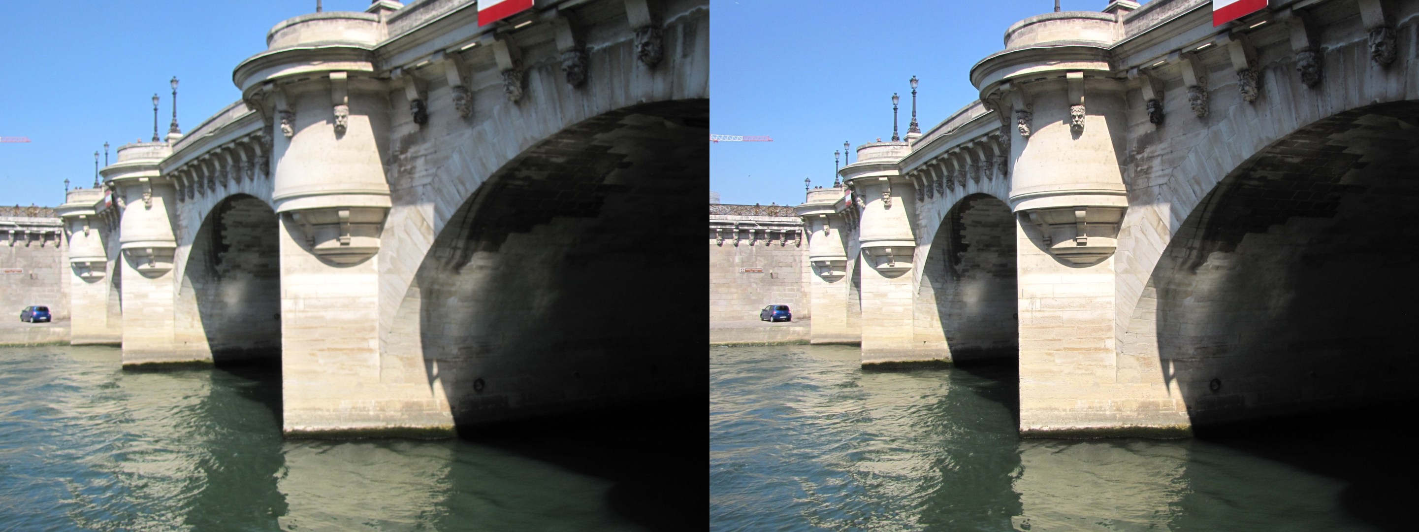 Pont Neuf, à la pointe ouest de l'île de la Cité.