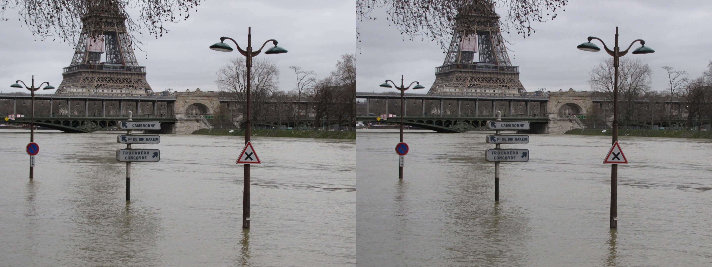 La voie Pompidou sous les eaux