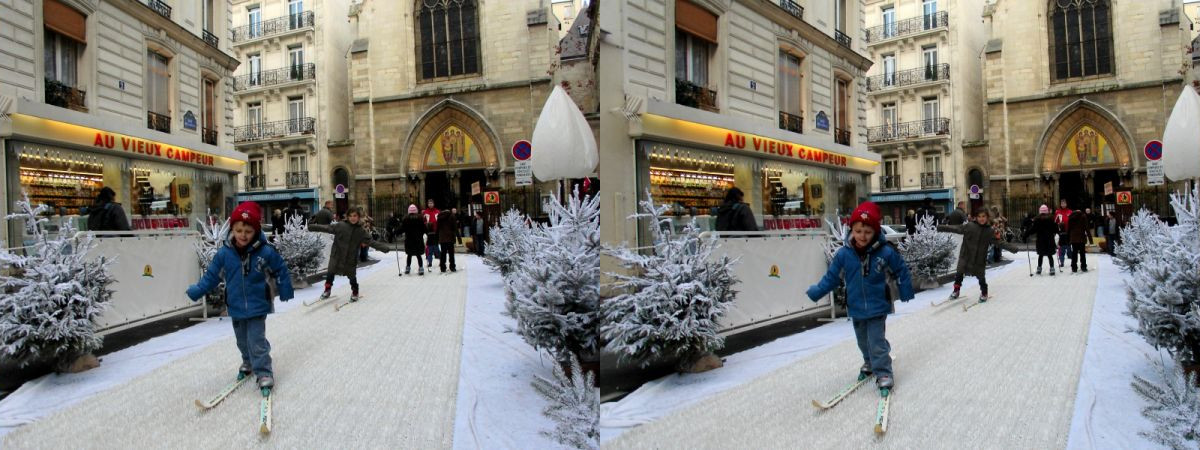 Ski de fond dans les rues de Paris