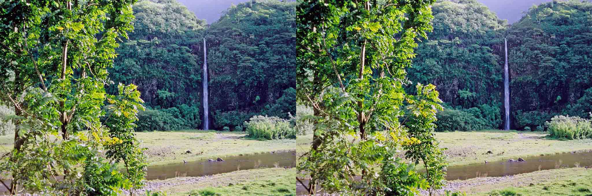 La route de Papenoo est la seule à traverser Tahiti du nord au sud.