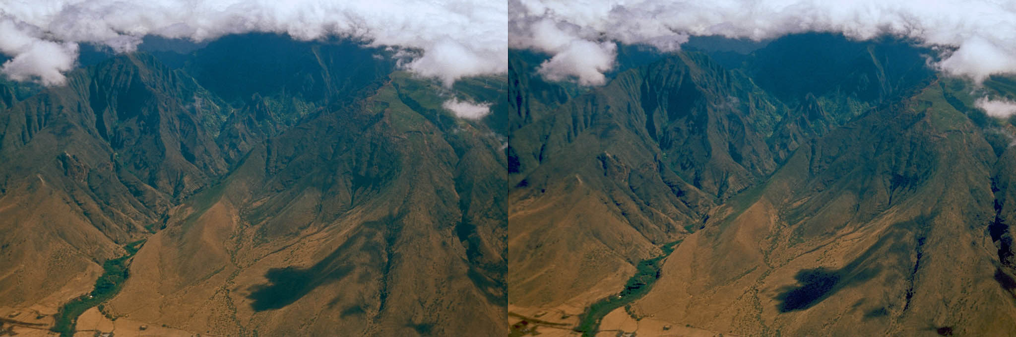Vues prises en survolant l?île de Maui.