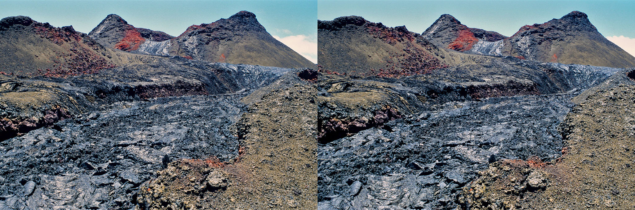 Exemple de cône adventif que l'on rencontre sur le chemin de Red Hill qui mène à la caldeira sommitale du Mauna Loa.